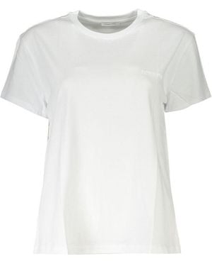 Patrizia Pepe Short Sleeve Cotton Tshirt - White
