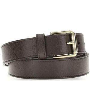 Givenchy Brown Calf Leather Bos Taurus Regular Belt - Grey