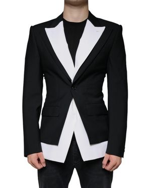 Dolce & Gabbana Single Breasted Dress Blazer - Black