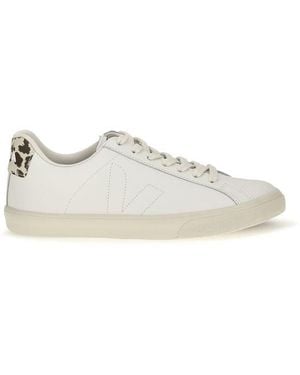 Veja White Calf Leather Bos Taurus Low Top Sneakers