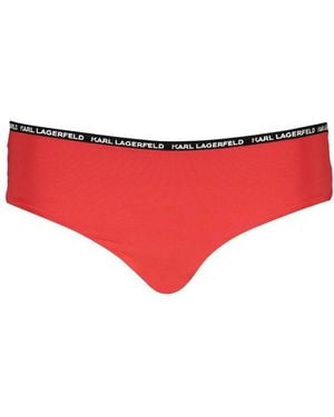 KARL LAGERFELD Rosso Poliammide S Swim Briefs - Red