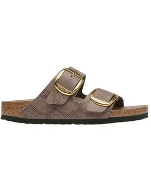 Birkenstock Gray Synthetic Flat Sandals - Multicolor