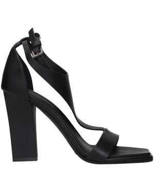 Max Mara Heeled Sandals Ankle Strap - Black
