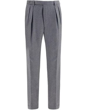 Brioni Gray Wool Oves Aries Casual Pants