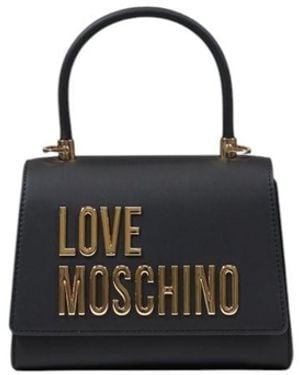 Love Moschino Bicolour Polyethylene Handbag - Black