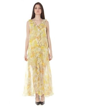John Galliano Yellow Polyester Dress - Metallic