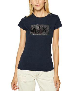 ARMANI EXCHANGE Cotton T-Shirt - Blue