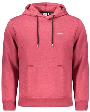 Pepe Jeans Red Polyester Men's Sweatshirt - Pink
