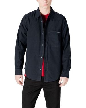 Calvin Klein Black Cotton Shirt - Blue