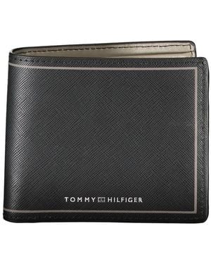 Tommy Hilfiger Elegant Leather Dual-Compartment Wallet - Black