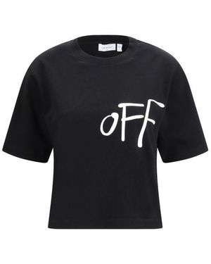 Off-White c/o Virgil Abloh Off- Cotton T-Shirt - Black