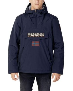 Napapijri Blue Polyester Shell Jacket
