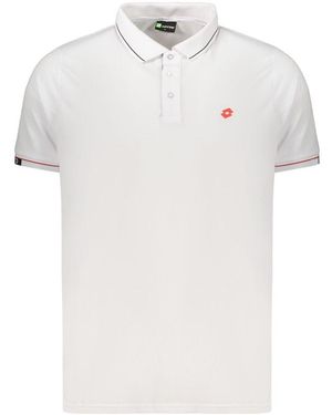 Lotto Leggenda White Polyester Men's Polo Shirt