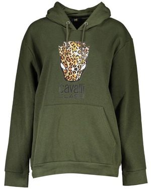 Roberto Cavalli Verde Polyester Sweatshirt - Green