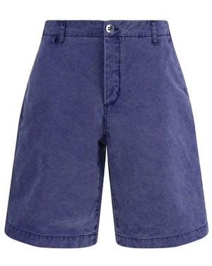 Jacquemus Blue Cotton Bermuda Shorts
