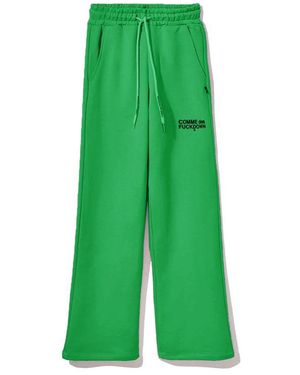 Comme Des Fuckdown Green Cotton Jeans & Pant