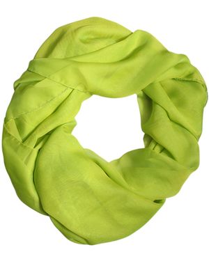 Dolce & Gabbana Silk Rectangle Wrap Shawl Neck Warmer Scarf - Green