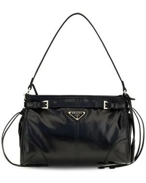 Prada Black Calf Leather Bos Taurus Handbag