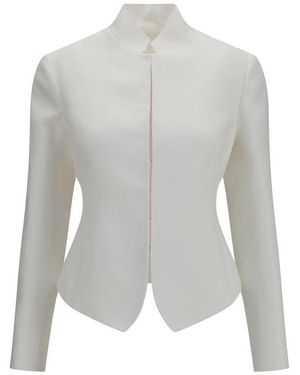 The Row White Linen Jacket - Gray