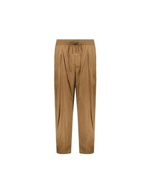 Herno Drawstring Elastic Waist Pants - Natural