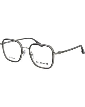 Trussardi Gray Titanium Glasses (frames) - Metallic