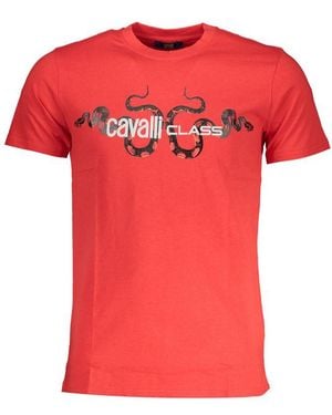 Roberto Cavalli Cotton T-Shirt - Red