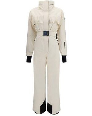 Moncler White Polyester Jumpsuit - Natural