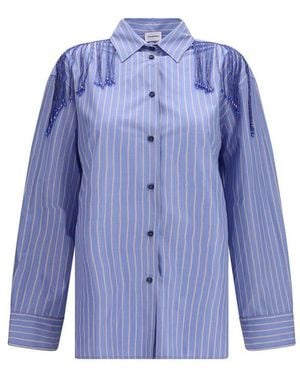 ANDAMANE Blue Cotton Dress Shirt