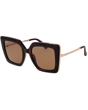 Max Mara Brown Plastic Sunglasses