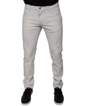 Dolce & Gabbana Cotton Stretch Skinny Denim Jeans Co+02 Clothing - Grey