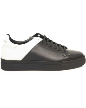 Cerruti 1881 And Cow Leather Trainer - Multicolour