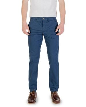 Borghese Blue Cotton Skinny Trousers