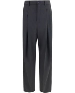 Dolce & Gabbana Black Wool Oves Aries Dress Pants - Gray