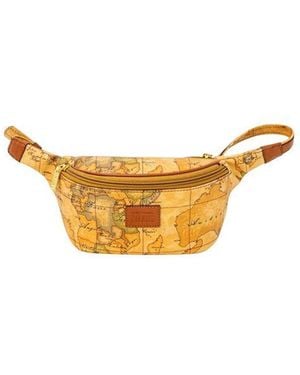 Alviero Martini 1A Classe Beige Leather Belt Bag - Metallic