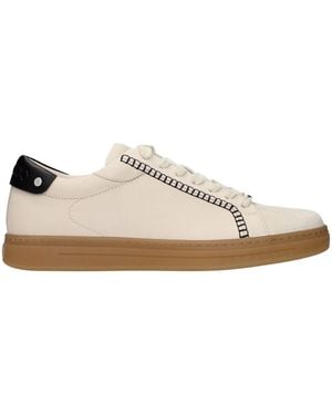 Jimmy Choo Leather Trainers - Natural