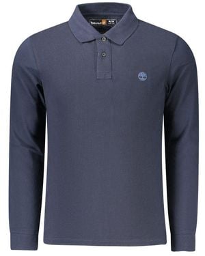 Timberland Blue Cotton Men Polo Shirt