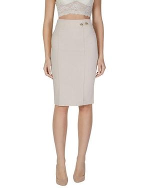Rinascimento Beige Polyester Skirt - Natural