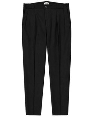 AUTORE Black Wool Casual Trousers