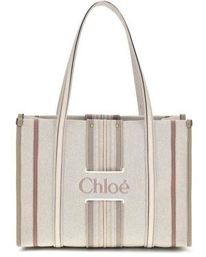 Chloé Chloé Woody Loop Shoulder Bag - White