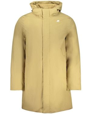 K-Way Beige Polyester Men's Jacket - S - Yellow