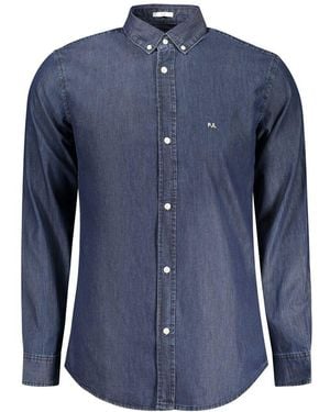 Pepe Jeans Blu Cotton Men Shirt - Blue