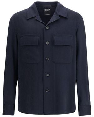 ZEGNA Ovs-overshirt Shirt - L - Blue