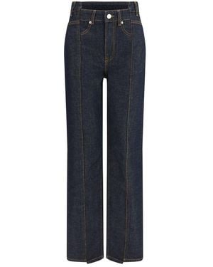Ganni Blue Cotton Straight
