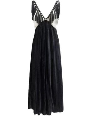 forte_forte Black Viscose Casual Dress