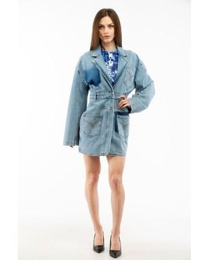 Moschino Multicolour Cotton Denim Jacket - Blue