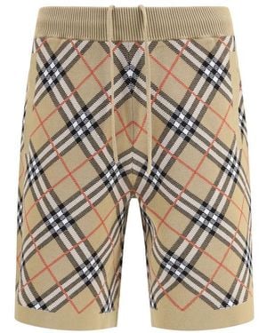 Burberry Beige Cotton Bermuda Shorts - Natural