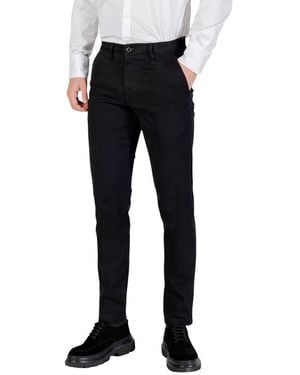 Borghese Black Cotton Skinny Pants