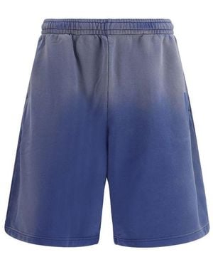 Moschino Blue Cotton Bermuda Shorts