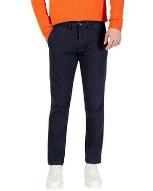 Borghese Blue Cotton Skinny Trousers