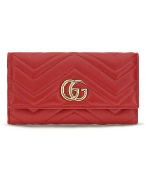 Gucci Multicolour Calf Leather Bos Taurus Wallet - Red
